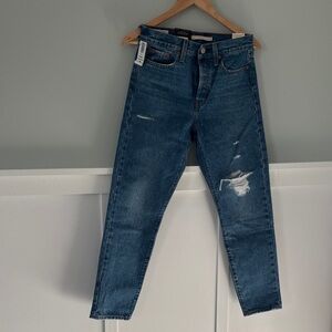 Levi’s Wedgie Blue Distressed Jeans NWT - Size 26